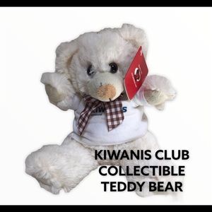 KIWANIS CLUB COLLECTIBLE PLUSH TEDDY BEAR STUFFED